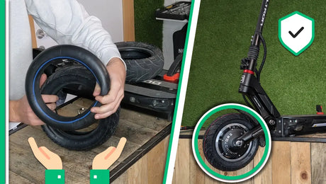 Reparieren Sie den Vorderreifen des Dualtron Victor.