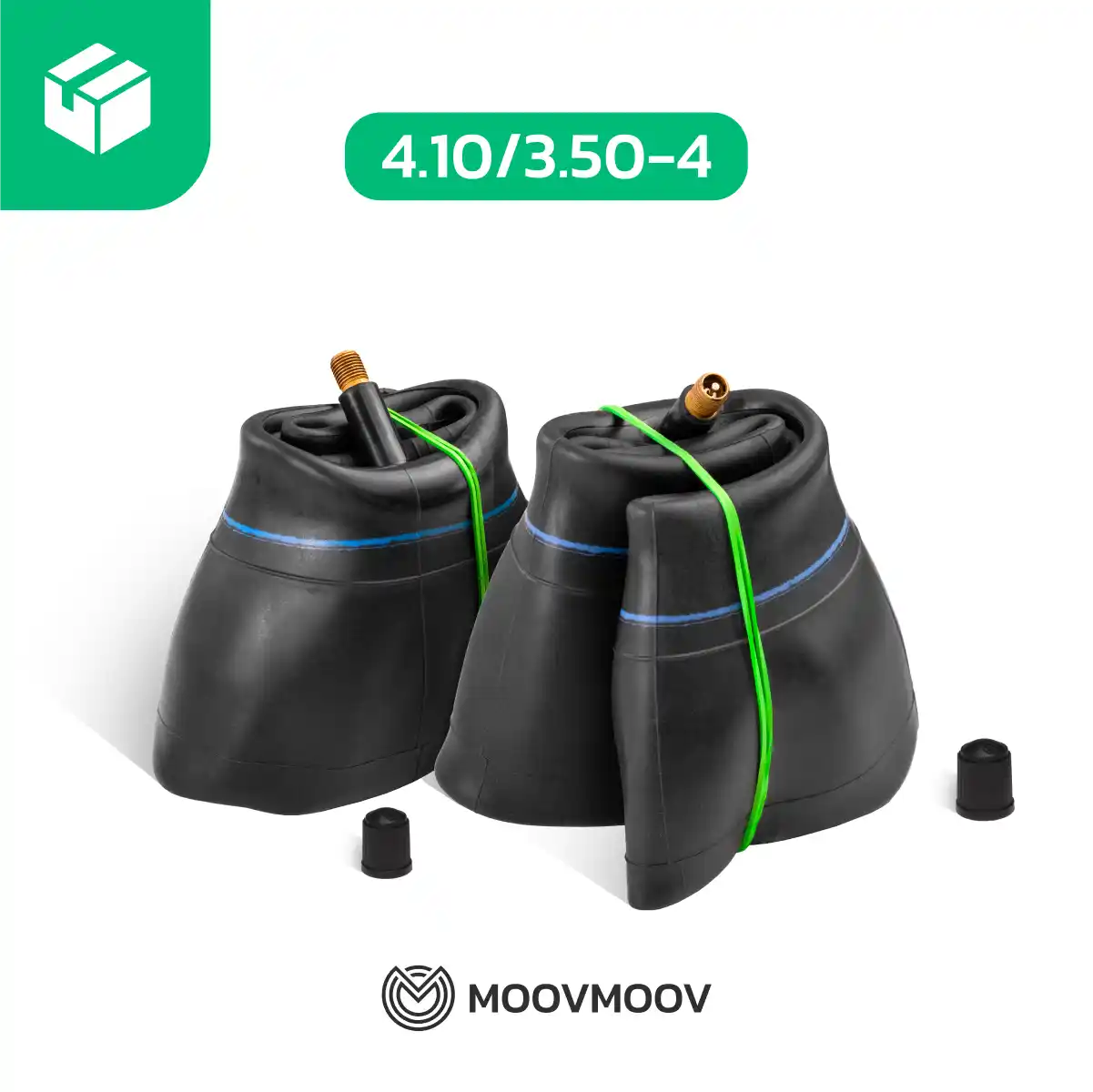 2 Schläuche 4.10/3.50-4 Gartenwagen gerade Ventil