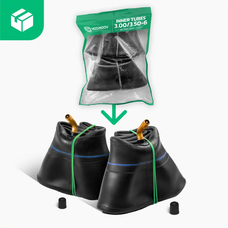 2 Schubkarren-Schläuche 3.50-6 gebogenes Ventil