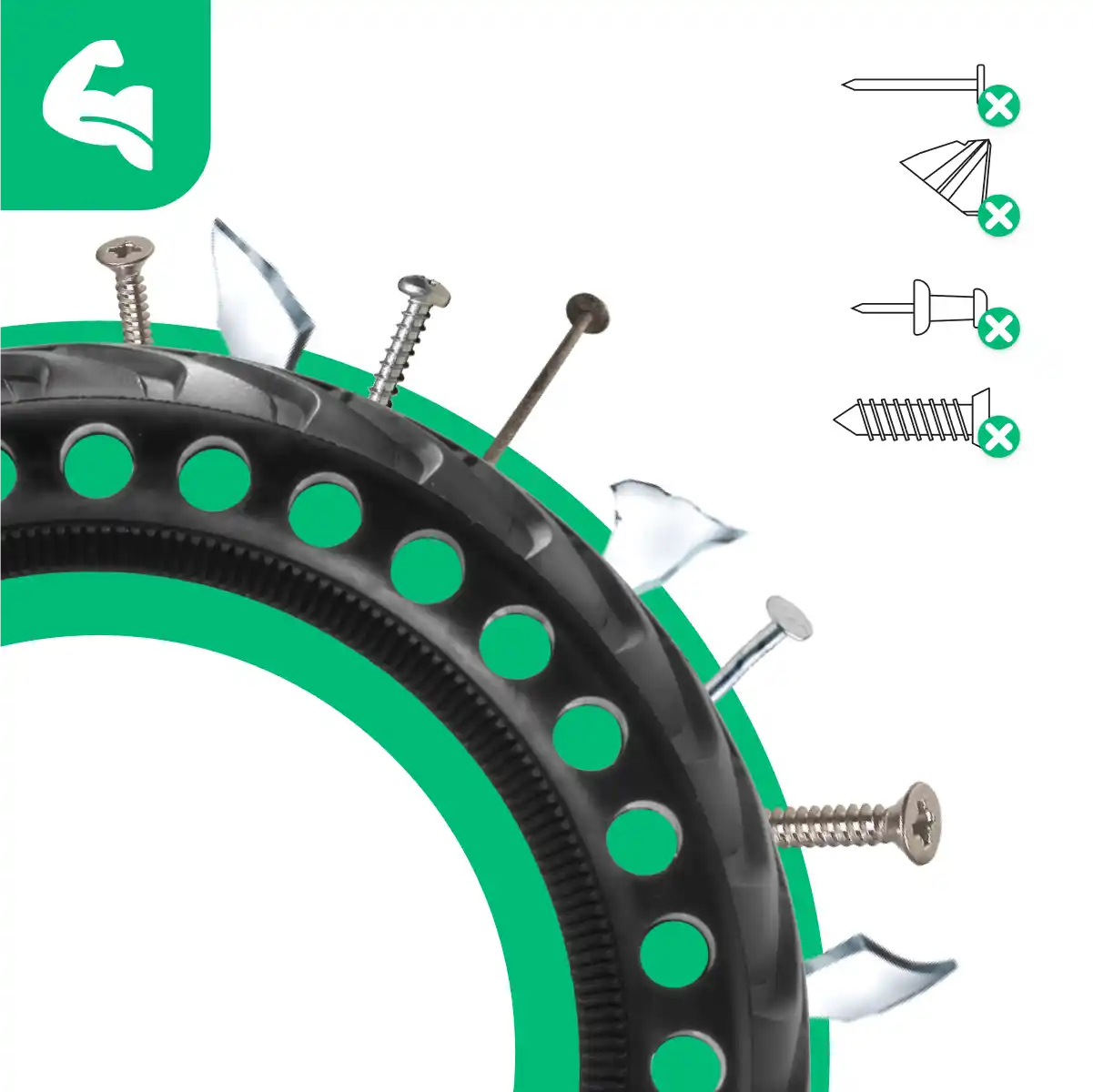 2 vollgummi reifen für xiaomi roller