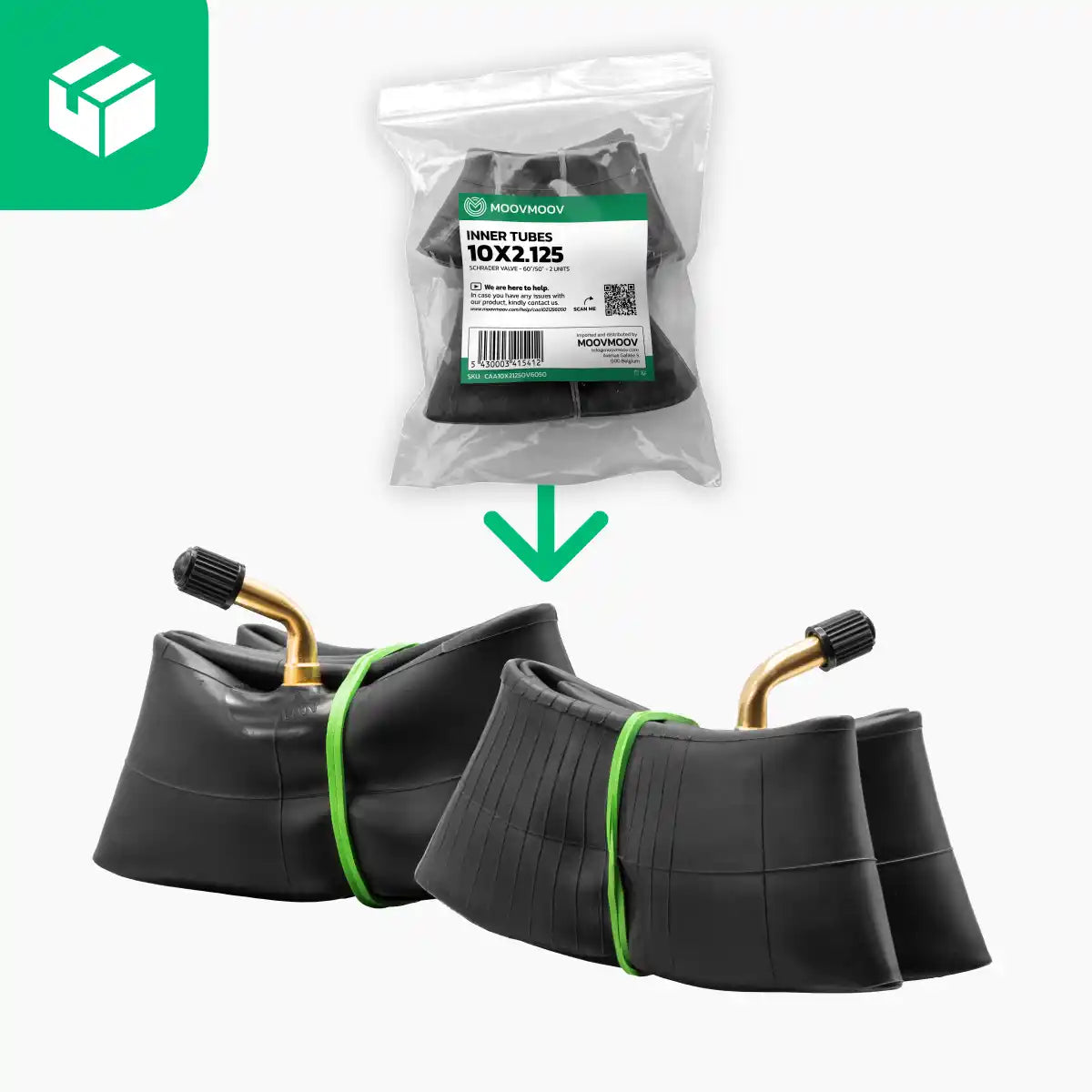 Schlauch 10x2.125 abgewinkeltes Ventil Roller