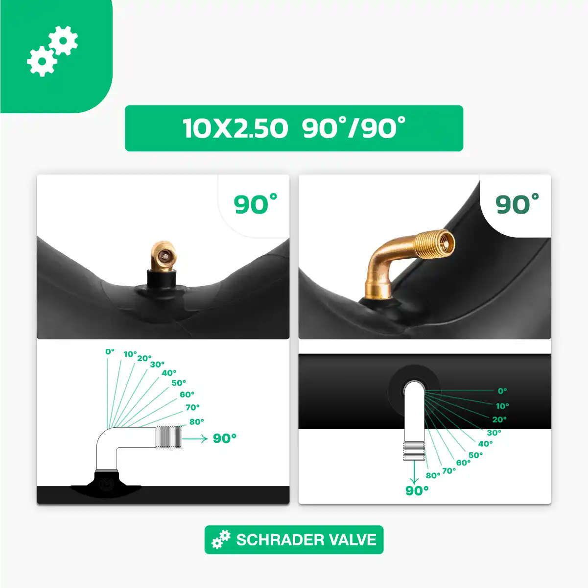 Schlauch 10x2.5 Ventil 90/90