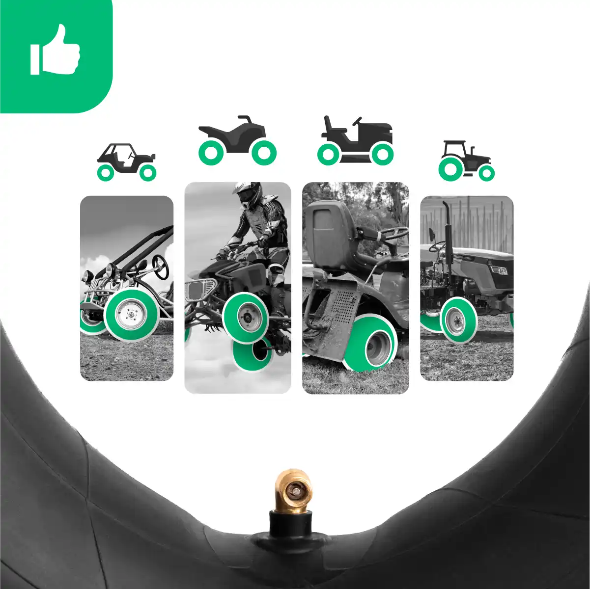 Schlauch 13 x 5 00 6 abgewinkeltes Ventil Buggy