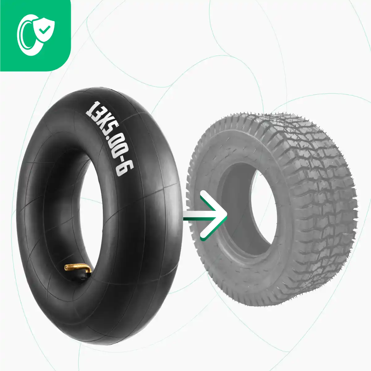 Schlauch 13 x 5 00 6 abgewinkeltes Ventil Rasenmäher