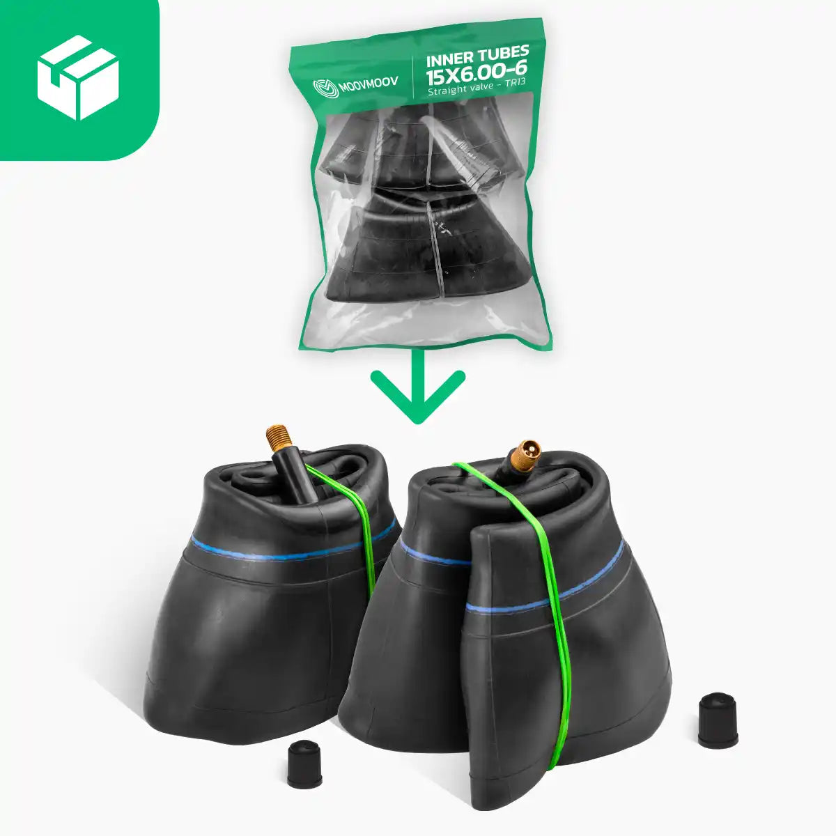 15-Zoll-Schlauch mit geradem Ventil