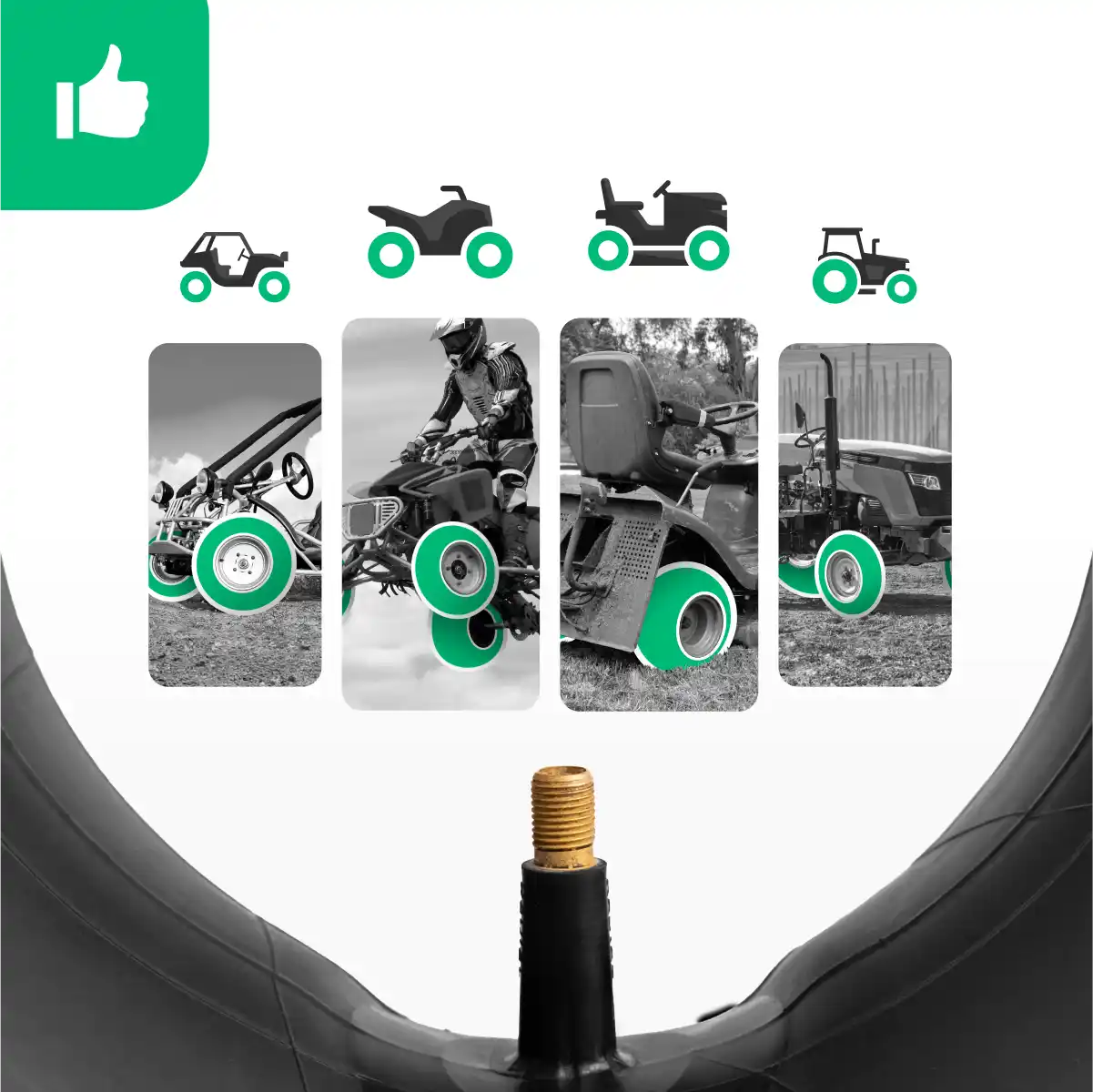 Schlauch 15 x 6 Rasentraktor