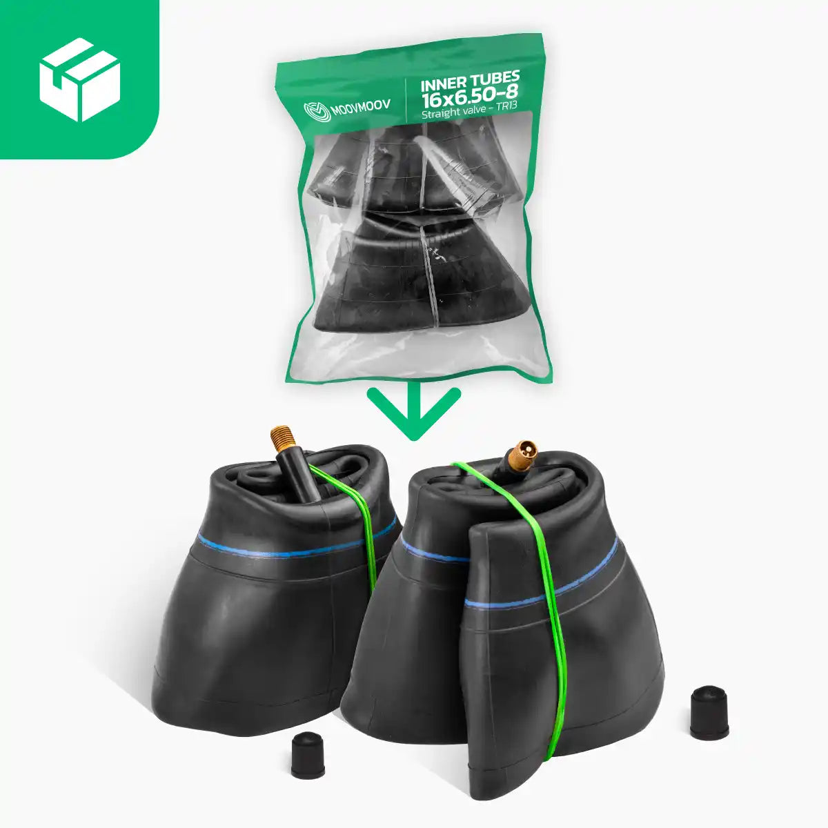 Schlauch 16x6.50-8 Rasentraktor Ventil gerade