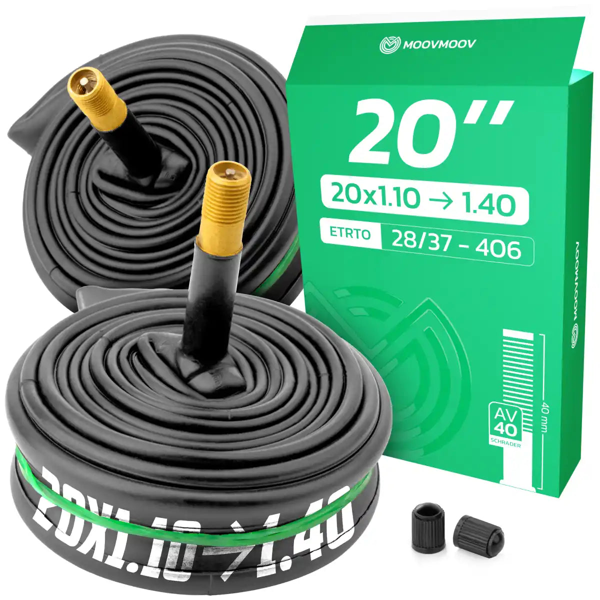 Schlauch 20 x 1 10 1 40 Schrader-Ventil 40mm