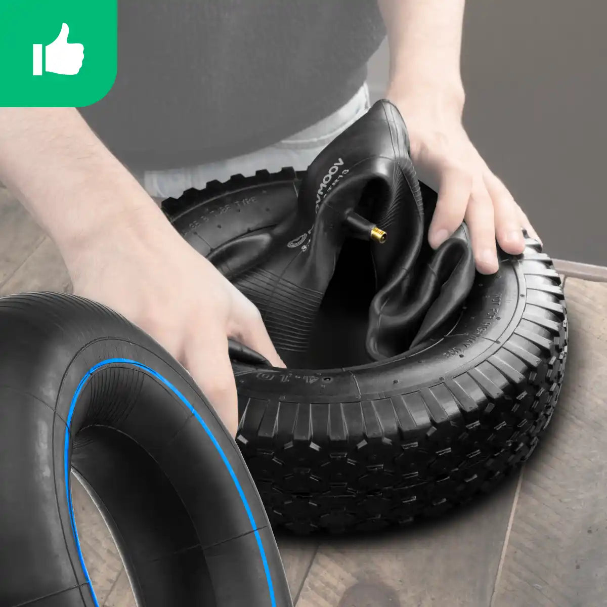 Schlauch 3.50-6 Ventil gerade widerstandsfähiger Gummi