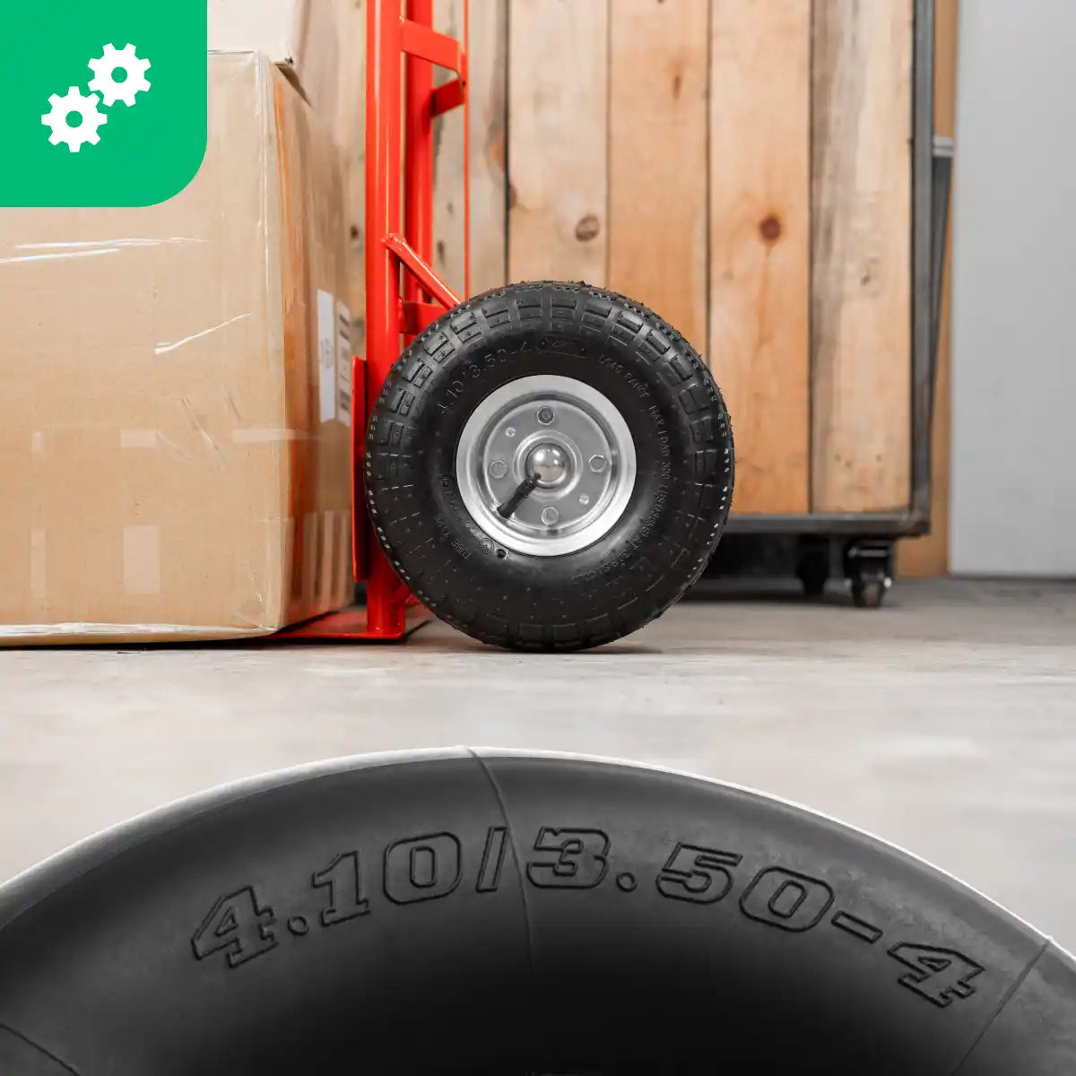 Schlauch 4.10/3.50-4 Gartenwagen mit geradem Ventil