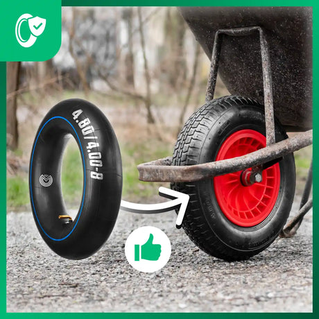 Schlauch 4.80/4.00-8 Schubkarre gewinkeltes Ventil