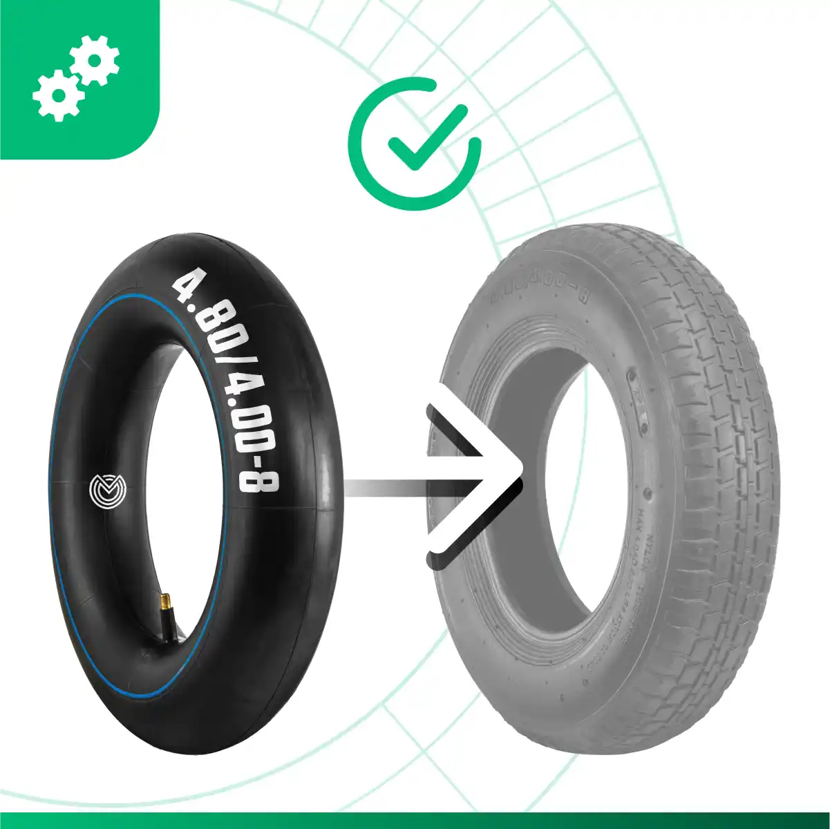 Schlauch 4 80 gerades Ventil