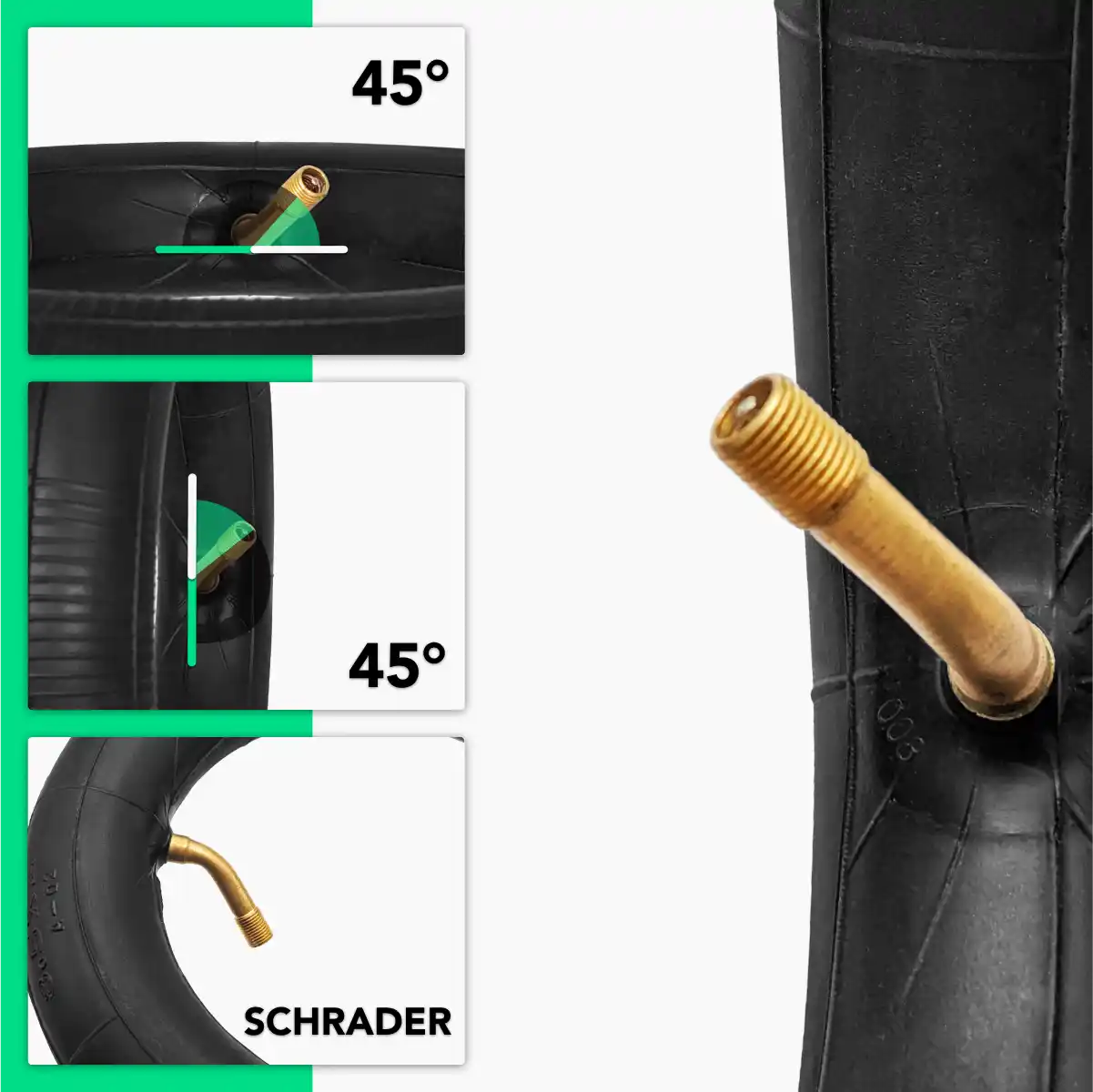 Schlauch 8 5 x2 gebogenes Schrader-Ventil