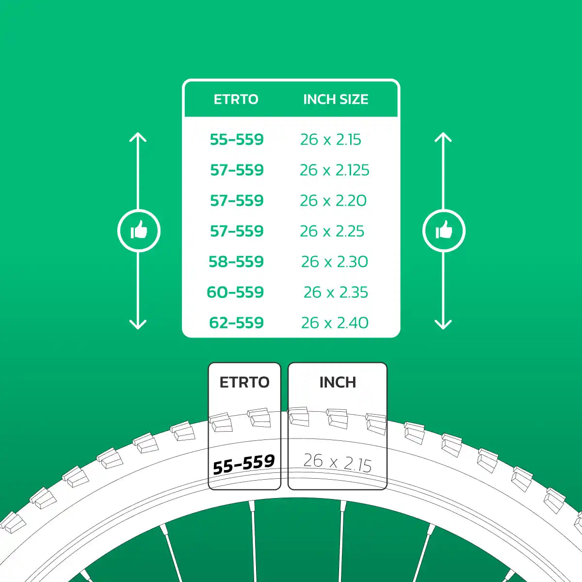 Schlauch kompatibel 26x2.15 > 2.40 Schrader-Ventil 40mm