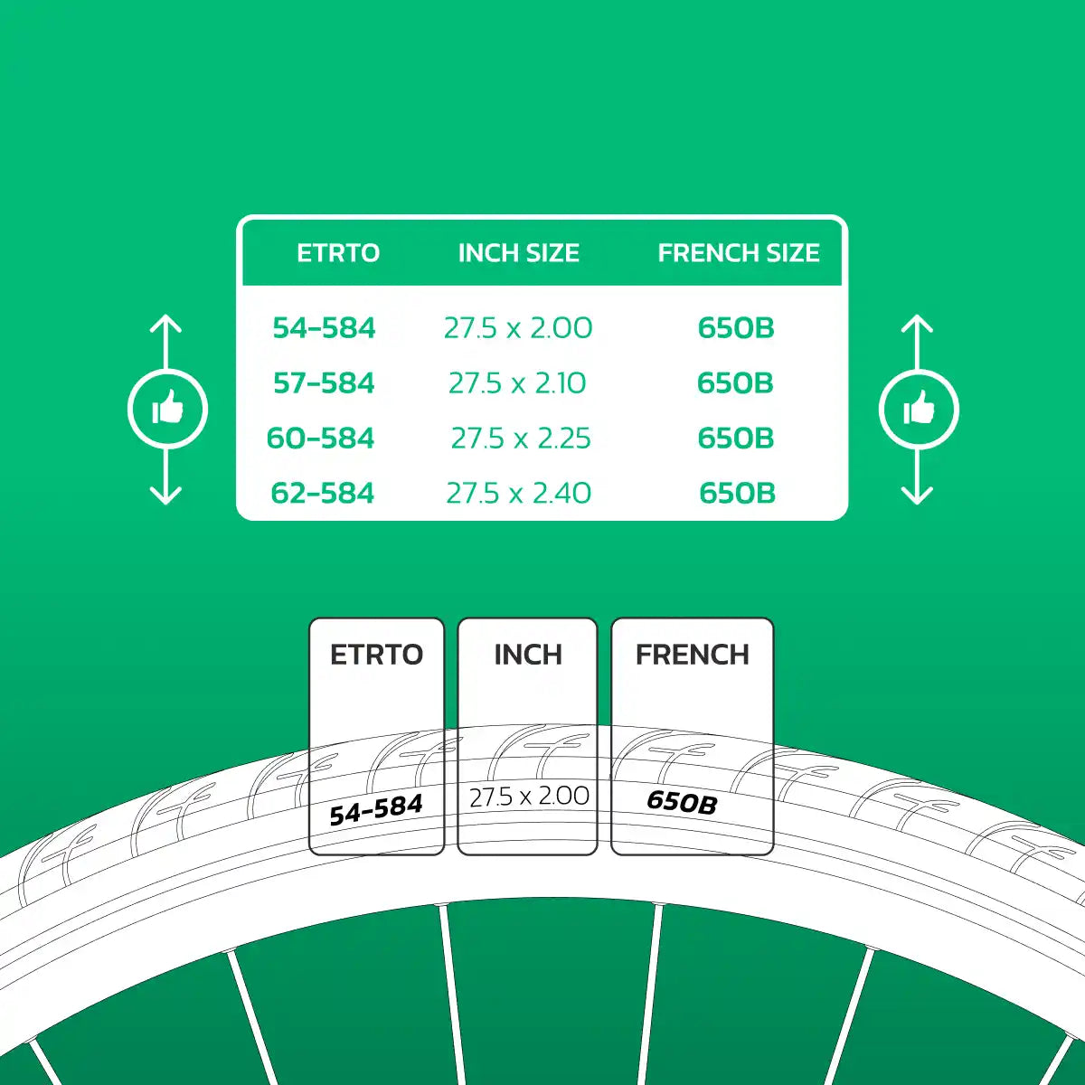 Schlauch kompatibel 27.5x2.00 > 2.40 Schrader-Ventil 40mm