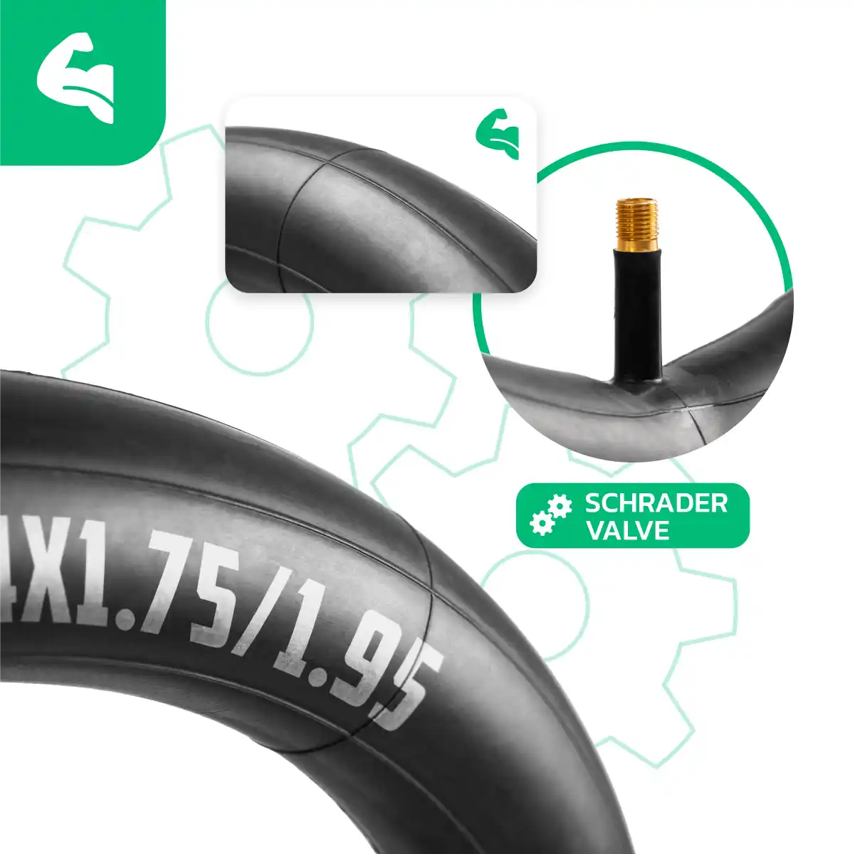 Schlauch für Laufrad 14 Zoll