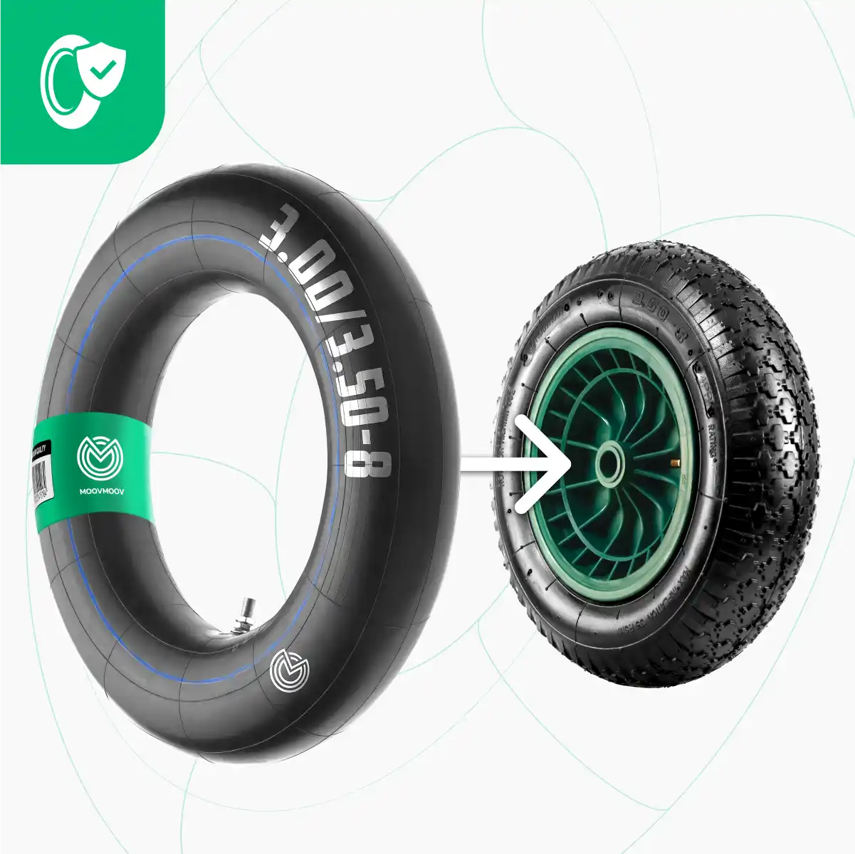 Schlauch für Mini-Motorrad 3.00 3.50-8