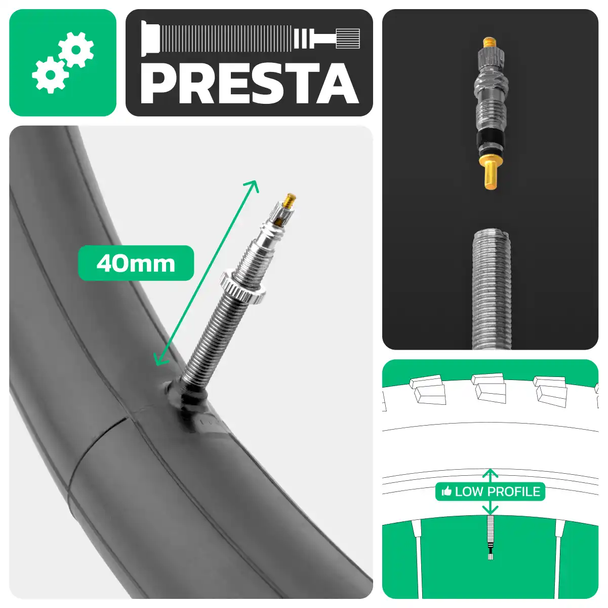 Fahrradschlauch 29x2.00 > 2.40 Presta-Ventil 40mm