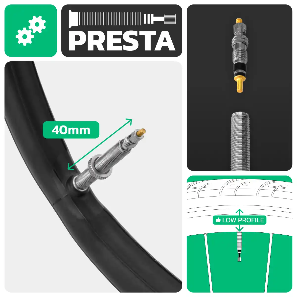 Fahrradschlauch für 700cx18-25 Presta-Ventil 40mm
