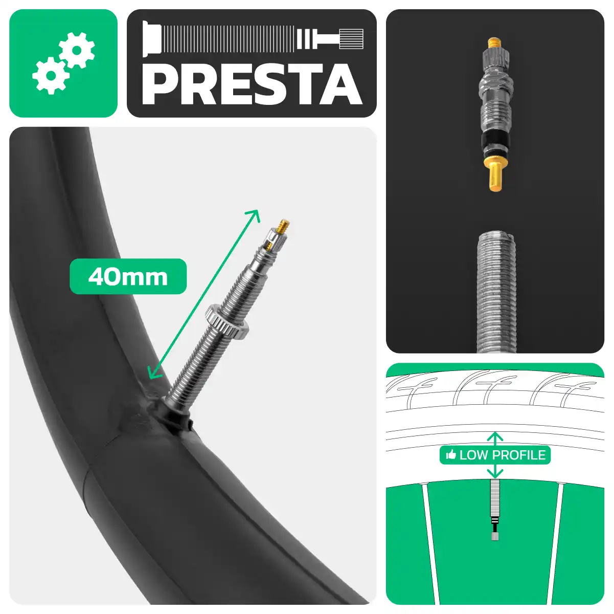 Fahrradschlauch für 700x35-43 mit 40mm Presta-Ventil