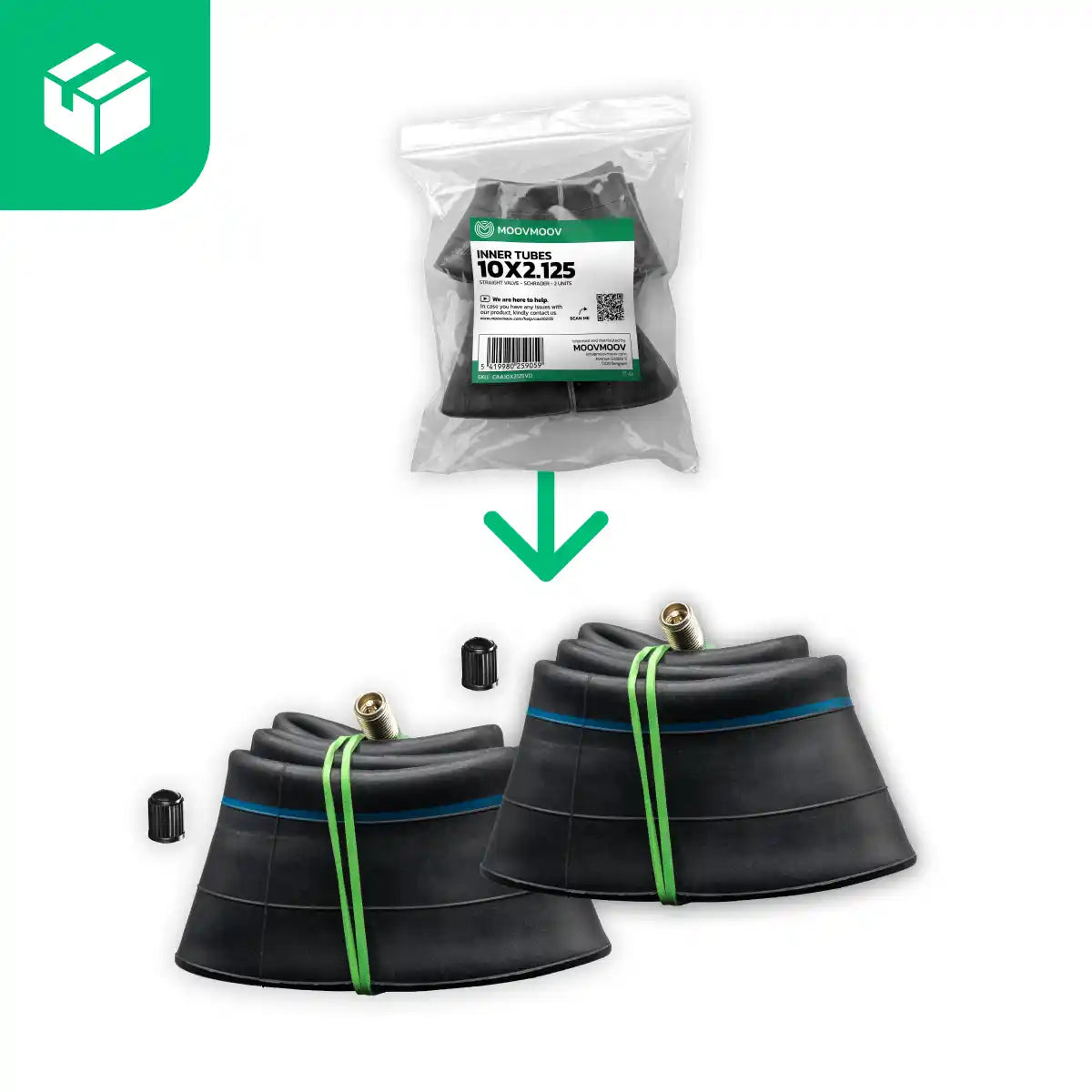 Schlauch für Roller 10x2.125