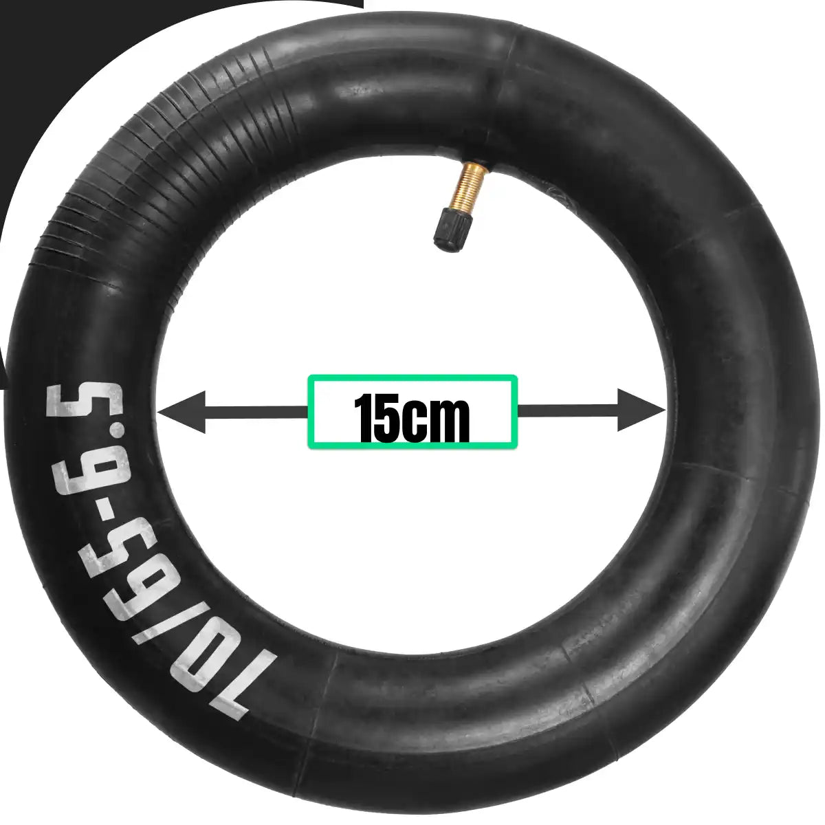 Schlauch für Elektroroller gerade Ventil 70/65-6.5
