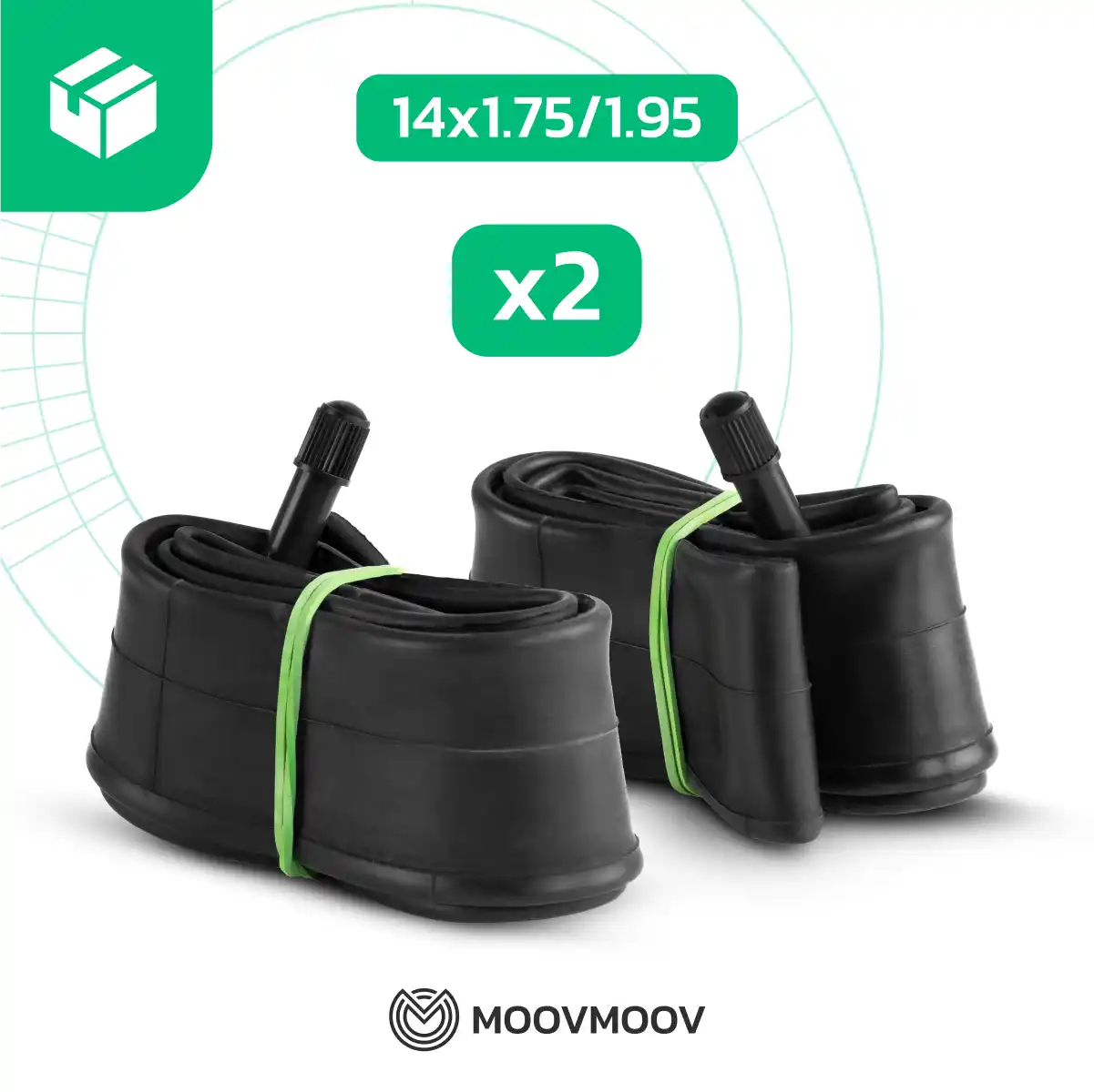 Fahrradschlauch Kinder gerade Ventil 14 x 1,75 1,95