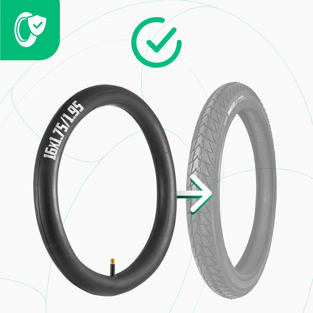 <strong>16 Zoll Schläuche aus widerstandsfähigem Gummi</strong>