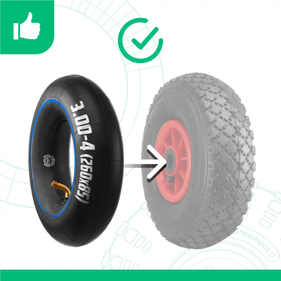 Schläuche 260 x 85 Butylkautschuk