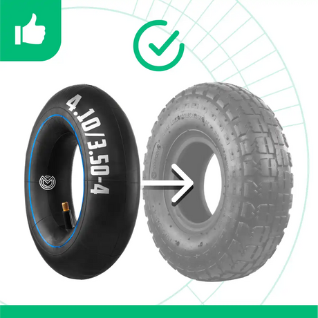 Schläuche 4.10/3.50-4 Wagen mit geradem Ventil