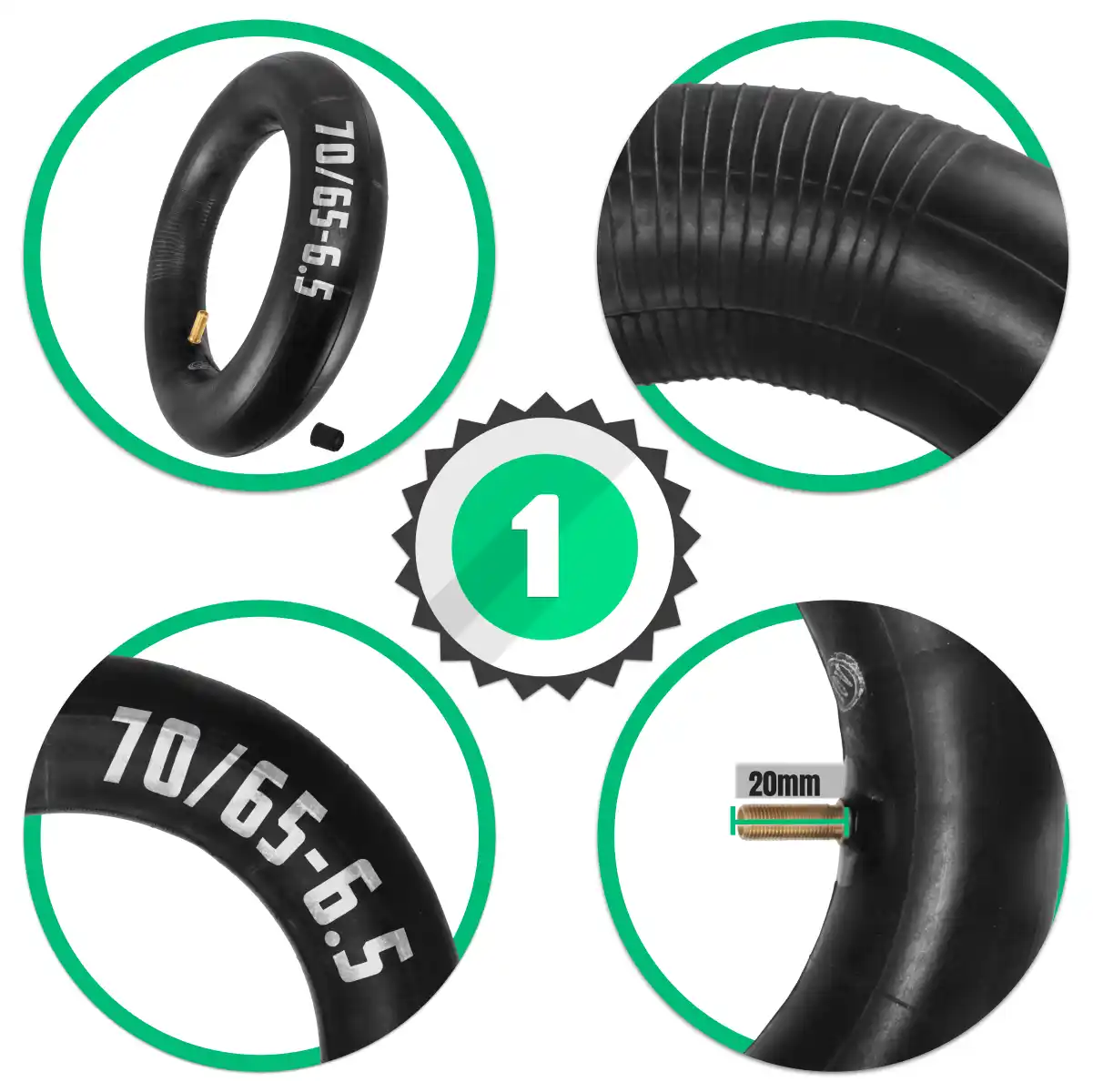 Schläuche 70/65 gerades Ventil