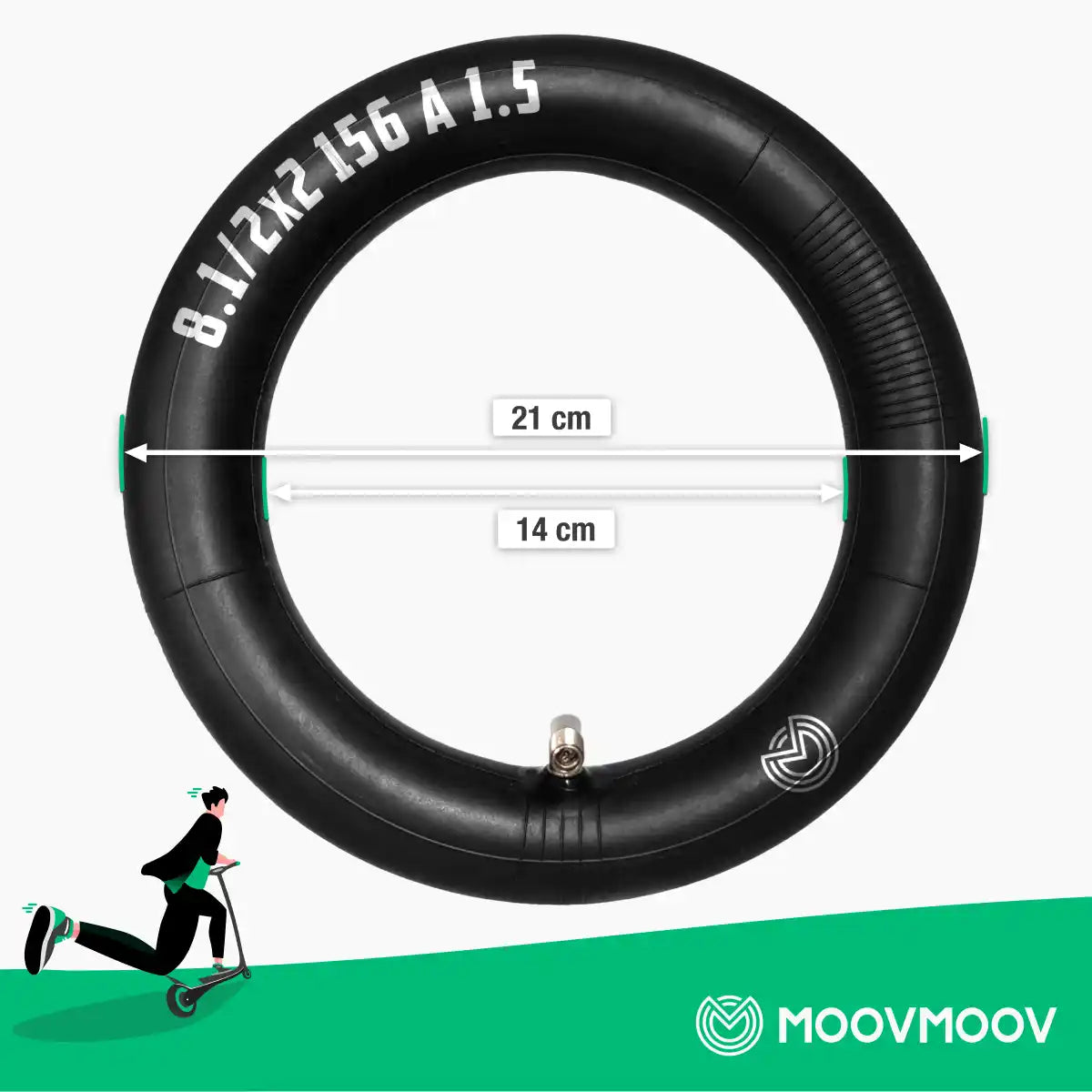 Schläuche 8 1/2x2 156 gewinkeltes Ventil