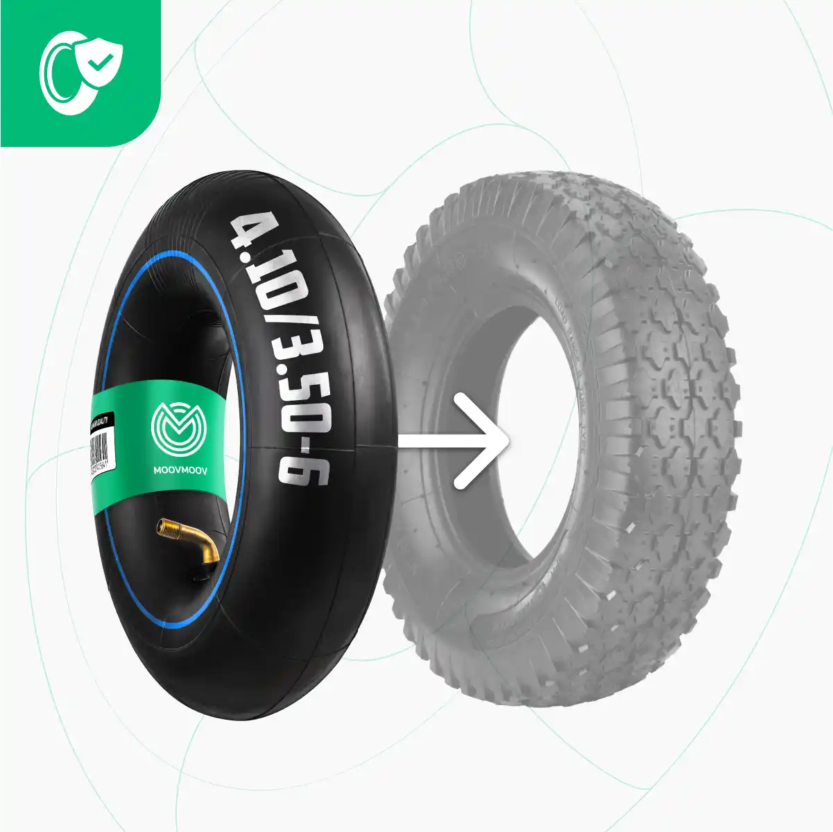 Schubkarren-Schläuche 3.50-6 Ventil 90 Grad