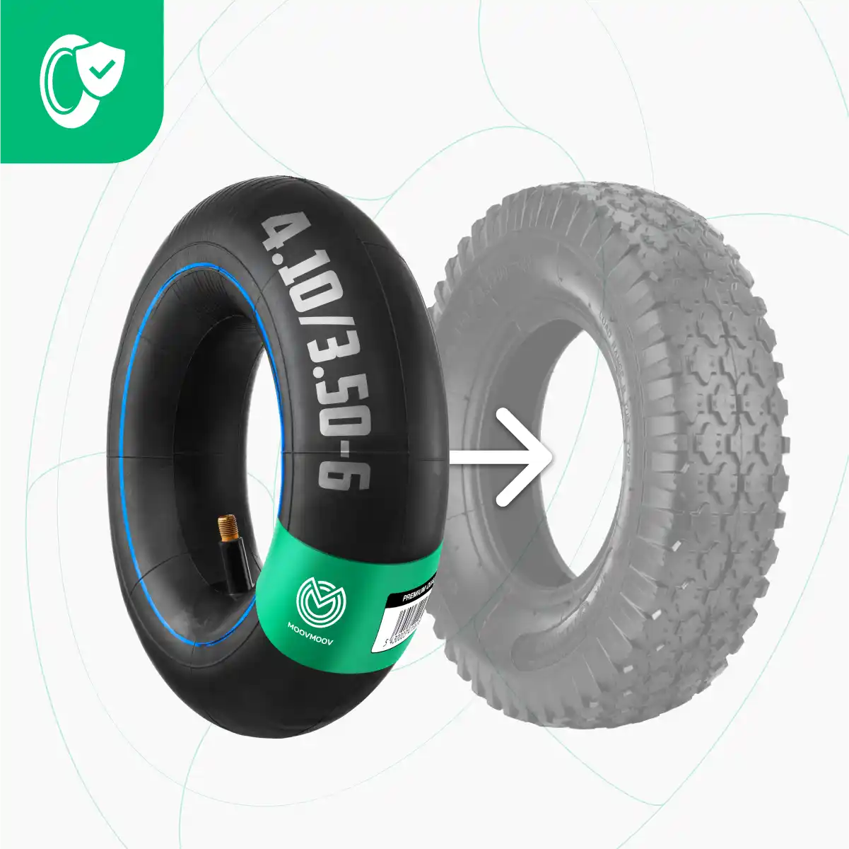 Schläuche für Wagenräder 3.50-6 gerade Ventil