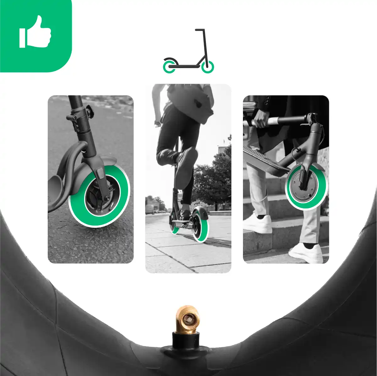 Reifeninnenschläuche Roller 10x2.5