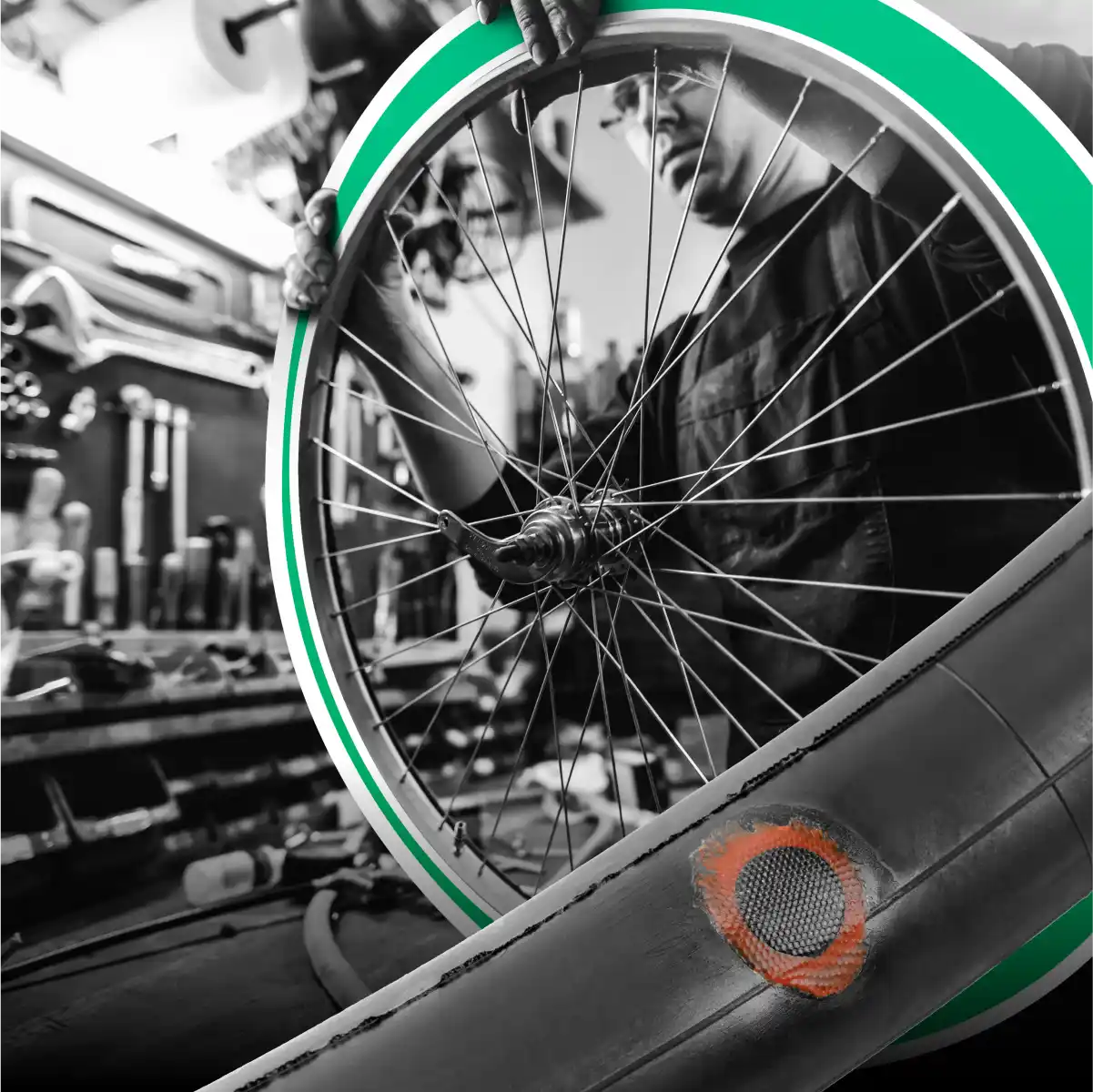 Klebt Schlauch, klebt Flicken