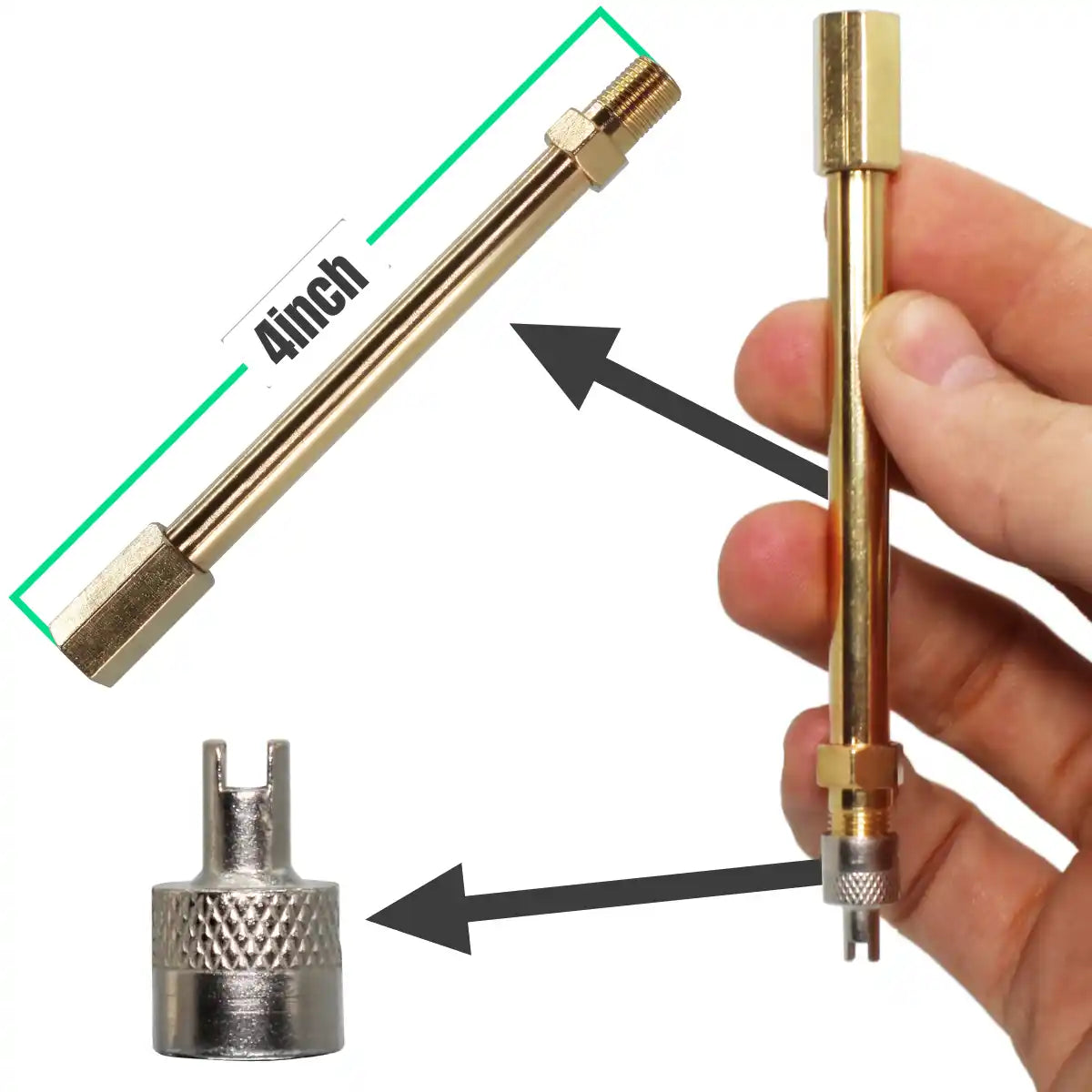 Reifenaufblasdüse 10 cm