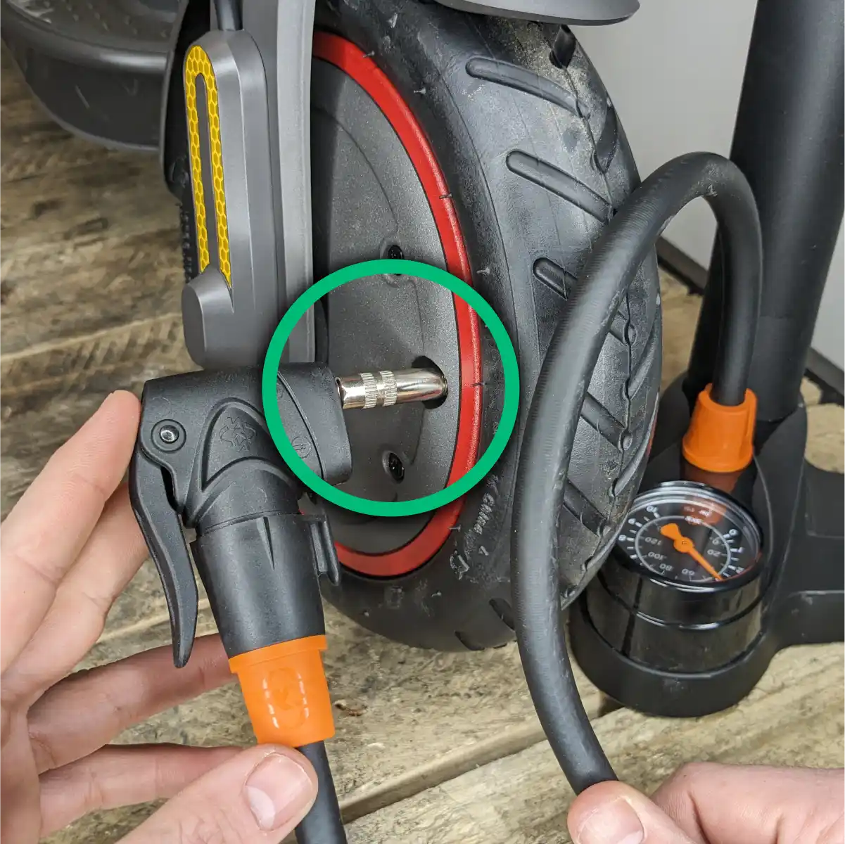 Aufsatz zum Aufpumpen von Reifen