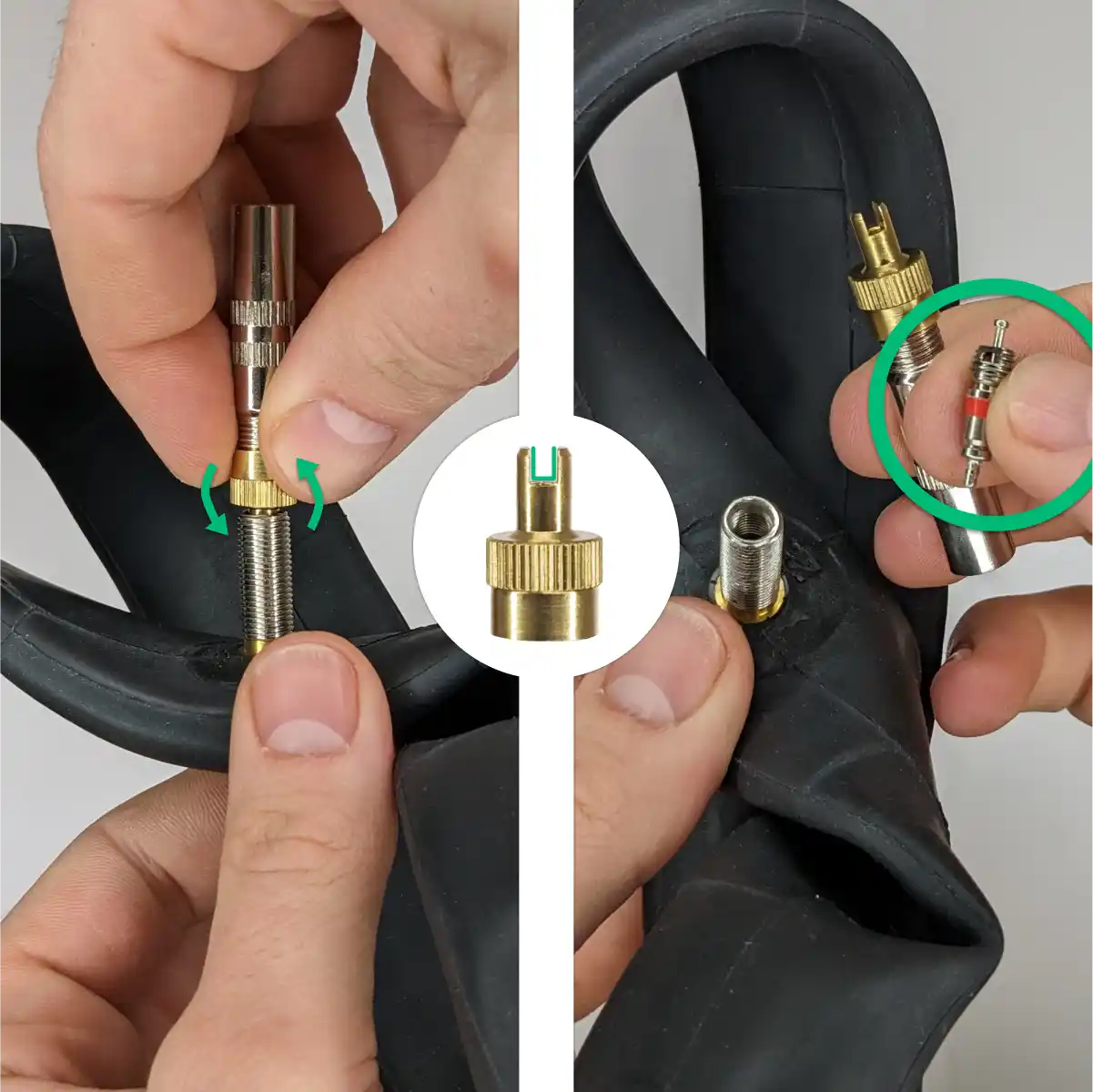 Aufsatz zum Aufpumpen von Fahrradschläuchen