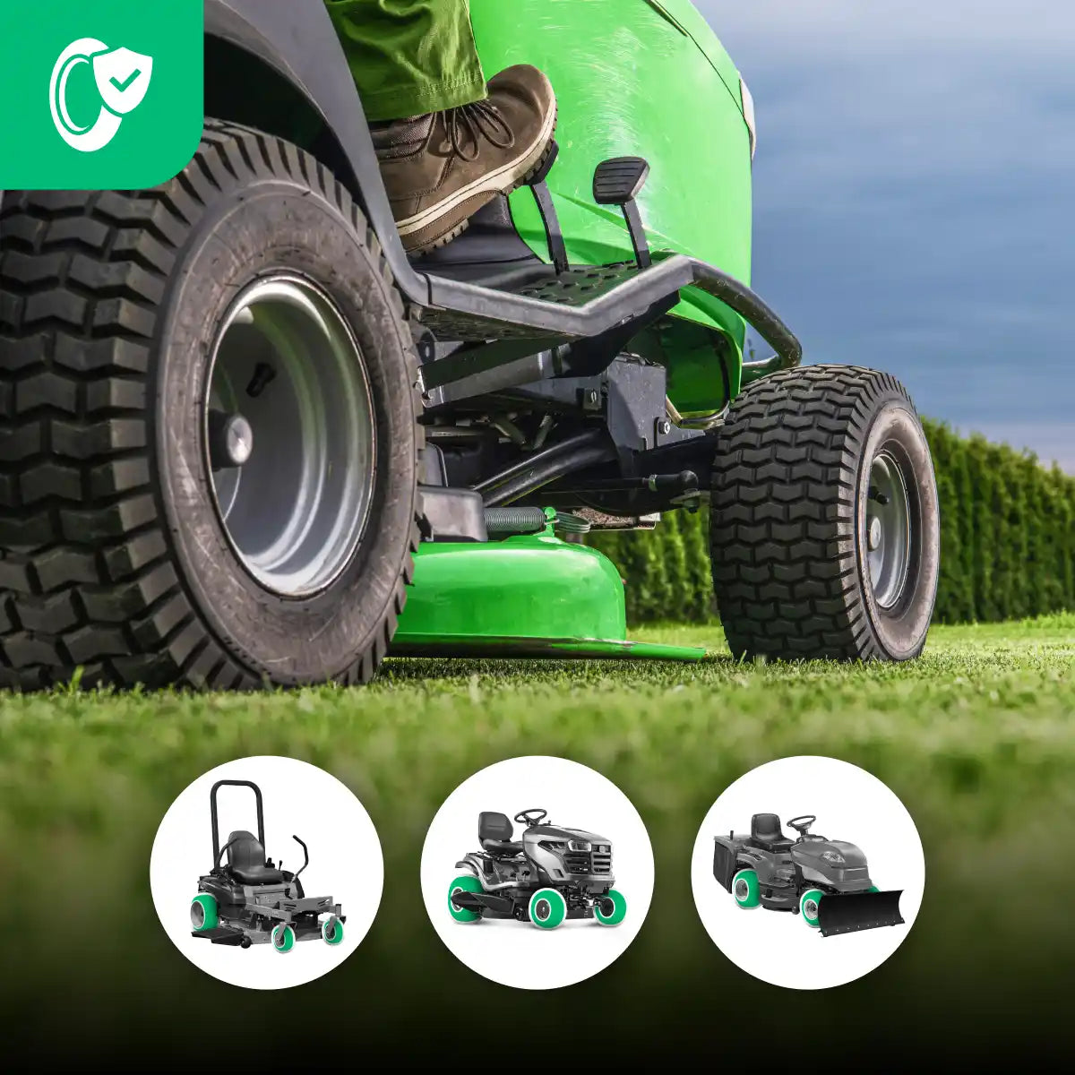 Reifen 15x6.00-6 mit Schlauch und geradem Ventil Turf Saver