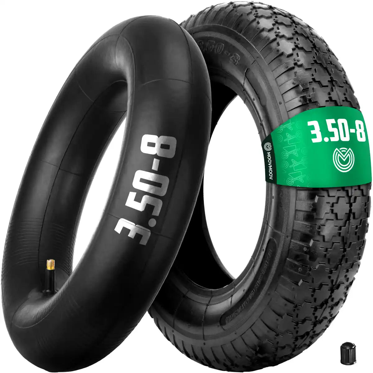 Reifen 3.50-8 mit Schlauch geradem Ventil
