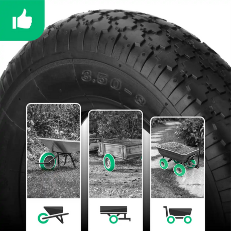 Pneu 3.50-8 schubkarre mit schlauch gerades ventil