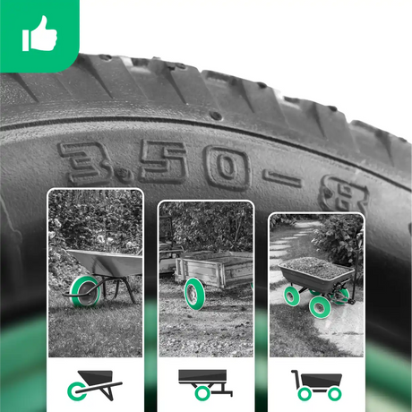 Schubkarrenreifen 3.50-8 PVC-Felge Bohrung 20mm