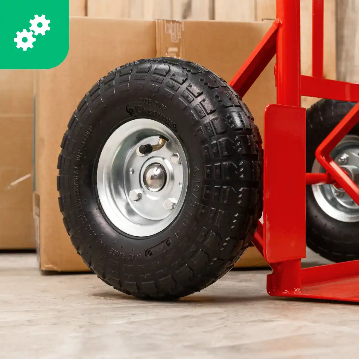 Reifen Schubkarre 4.10/3.50-4 mit Schlauch gewinkeltem Ventil