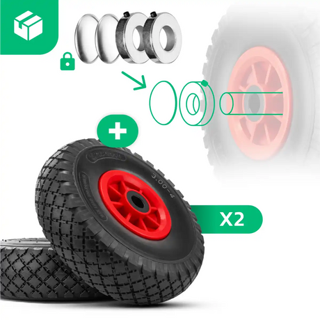 Vollgummi-Reifen 3.00-4 Gartenkarre Bohrung 20mm