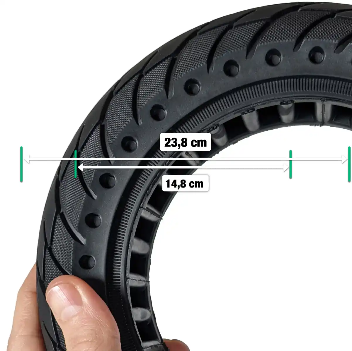 Vollgummireifen Tretroller 10x2 5