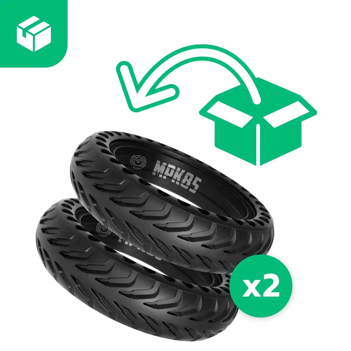 Vollgummireifen für Roller 8.5x2