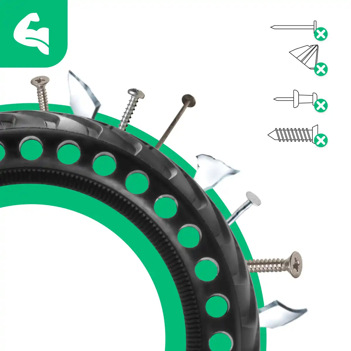 Vollreifen für Xiaomi Roller 8 1/2x2