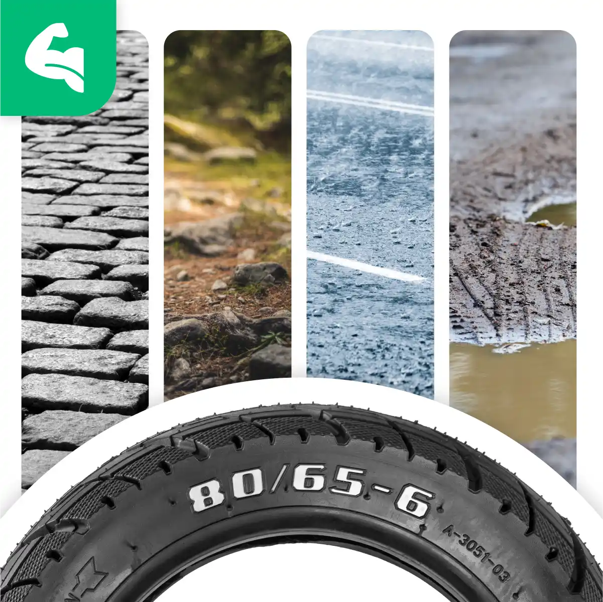 Reifen für Elektroroller 10 Zoll