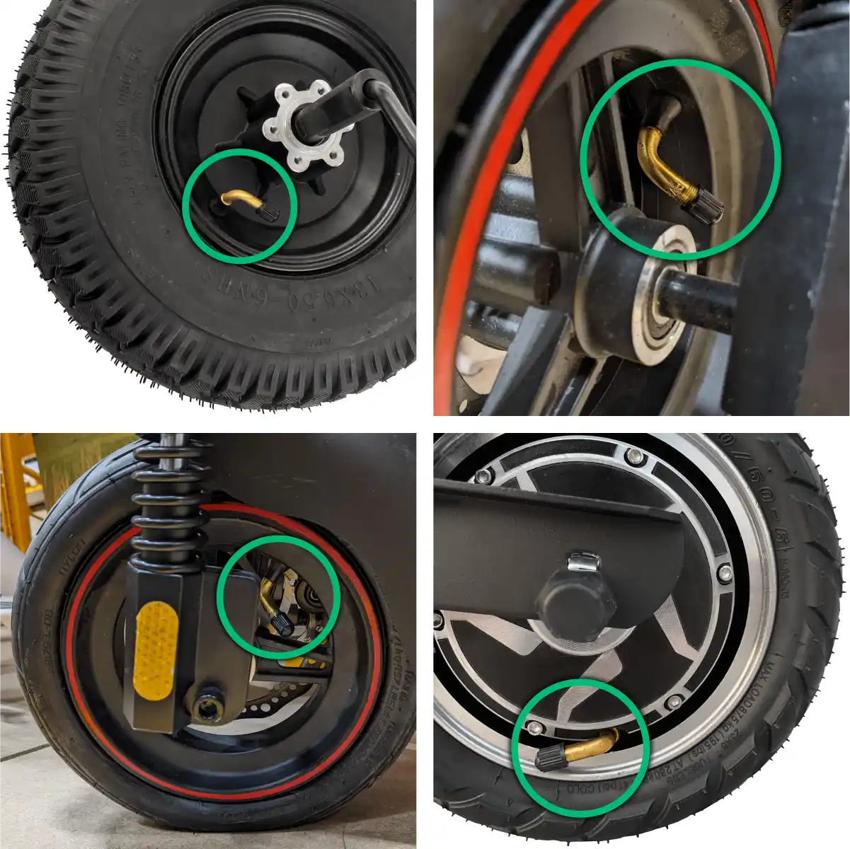 Tubeless-Reifen mit abgewinkeltem Ventil für Roller